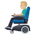 👨🏼‍🦼 man in motorized wheelchair: medium-light skin tone display on JoyPixels